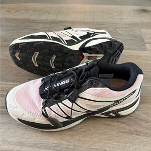 Salomon Women's X-Wings 2 Trail Shoes - Pink and Black